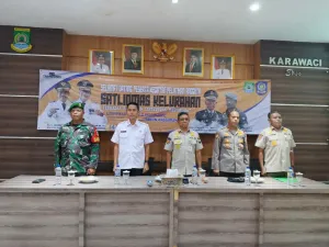 Koramil Tangerang Perkuat Wawasan Kebangsaan dan Disiplin Satlinmas