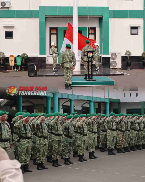 Kodim 0506/Tangerang Tekankan Disiplin Prajurit dalam Upacara Bendera