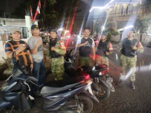 Babinsa Ciledug dan Ciputat Bersama Komduk Patroli Malam Jaga Kamtibmas